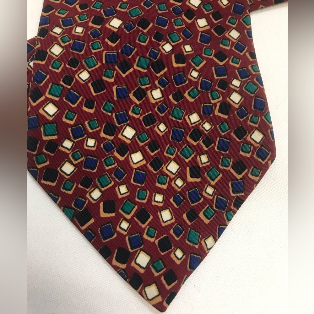 Vintage Christian Dior Monsieur Print Polyester Neck Tie